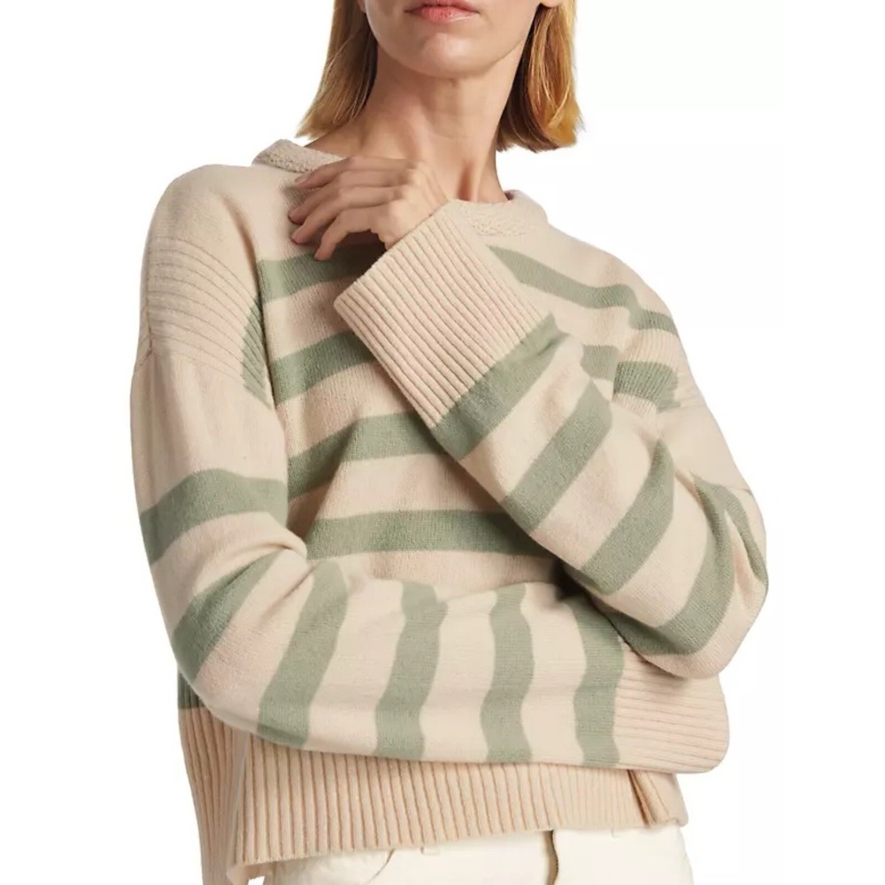 Derek Lam 10 CrosbyFarah Stripe Wool Sweater. NWT $395 Sz Med.‎